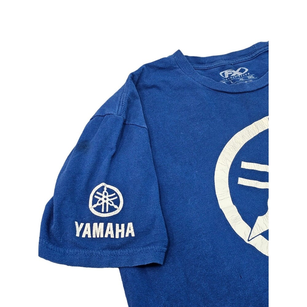 Yamaha Motorcycle FX  Racing T-shirt Blue Large - Picture 5 of 6